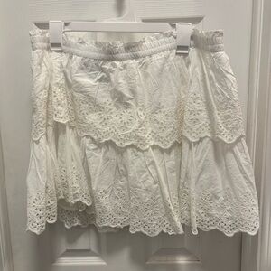 NWT GAP Ruffle Eyelet Mini Skirt